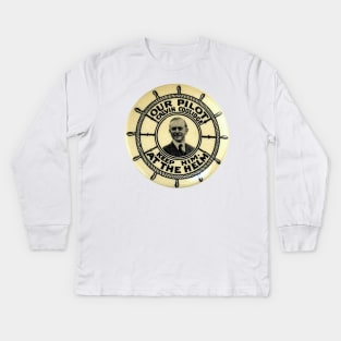 Calvin Coolidge 1924 Presidential Campaign Button Kids Long Sleeve T-Shirt